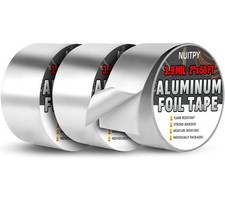 3 Pack Aluminum Foil Tape 3.9 Mil 2" X 150 Feet Total Silver High Temperature