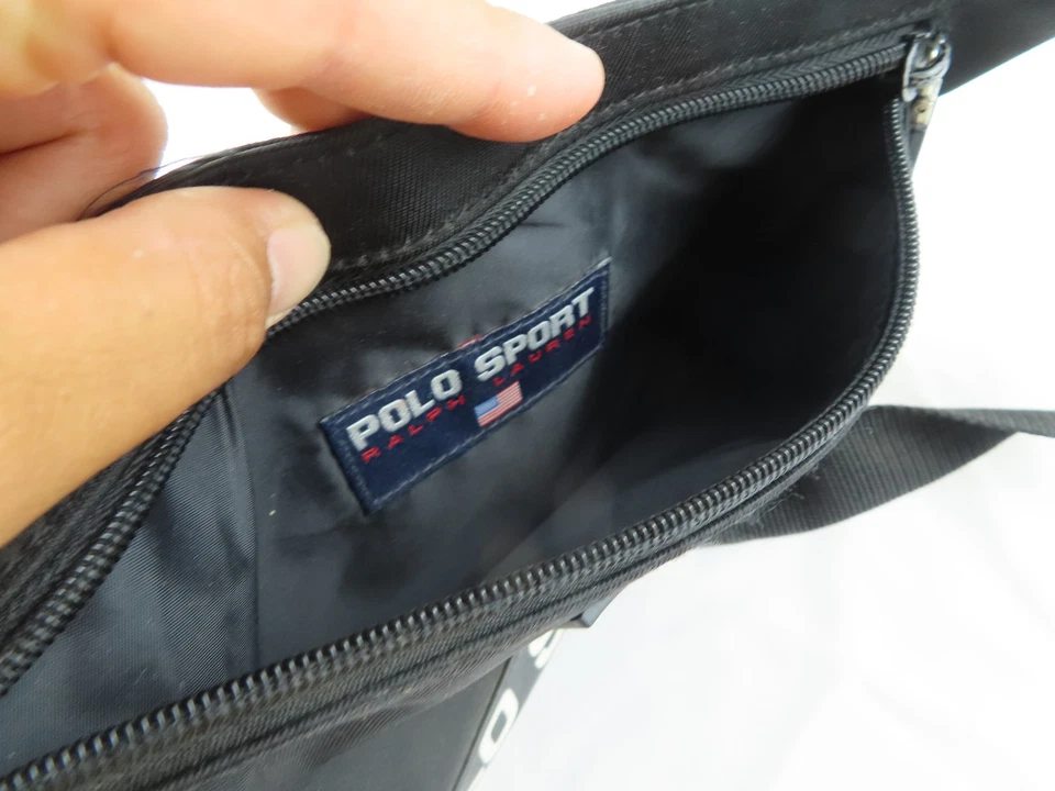 Cartera bandolera negra Polo Sport Ralph Lauren vintage bandolera bandolera bolso lateral años 90 Foto 4 de 4