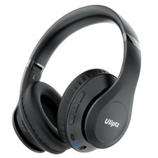 Uliptz Wireless Bluetooth Headphones, 65H Playtime, 6 EQ Standard, Black