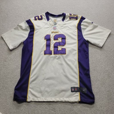 Nike Minnesota Vikings Percy Harvin 12 Jersey Men s XL White Purple NFL On Field