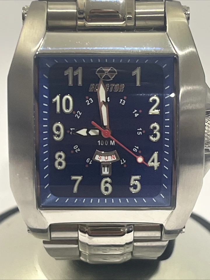 Reactor Fusion 95003 Menβs Watch Blue Dial 100M Diver W/ New Battery! - Image 3 of 4