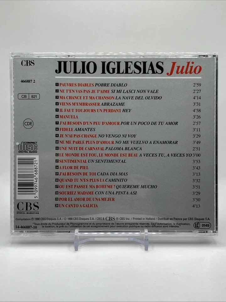 Julio by Julio Iglesias (CD, 1990) Brand New Sealed - RARE IMPORT - Image 2 of 2