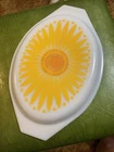 Vintage Pyrex Daisy Sunflower Oval Casserole White LID ONLY 945 C Replacement