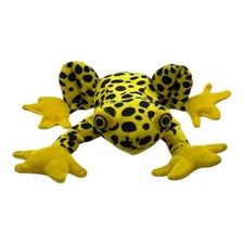 Yellow Poisonous Tree Frog With Black Spots Plush Toy No Tags