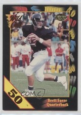 1991 Wild Card Draft 50 Stripe Brett Favre #119 Rookie RC HOF h3a. rookie card picture