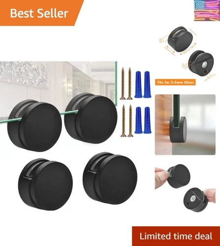 Zinc Alloy Mirror Mounting Kit: 4 Frosted Clips for Easy Bathroom Installation