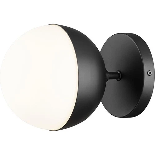 Z-Lite 7517-1S-MB Realm Sphere Wall Sconce Wall Light in Matte Black - Picture 5 of 8