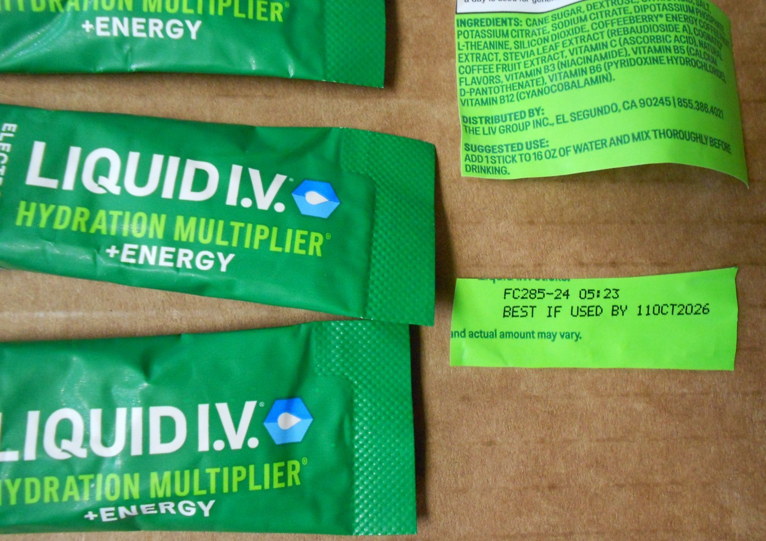Liquid I.V. Hydration Multiplier+Energy Blackberry/Peach Electrolyte 10/11/2026