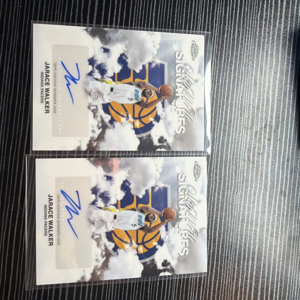 Two 2025-26 Topps Chrome Jarace Walker SkyWrite Signatures Auto