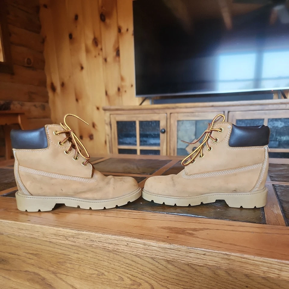 Timberland Botas Jóvenes Niños 13 Nubuck Trigo Color Impermeable 10760 A5825 Foto 4 de 4