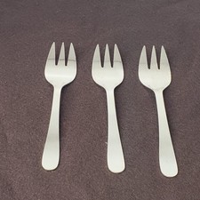 Vintage Silver-Plate Italy Set of 3 Cocktail Seafood Forks 5" Child Leonard 