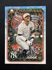 2024 Topps Holiday AARON JUDGE Card #H99 SP Santa Claus Hat Image Variation NYY