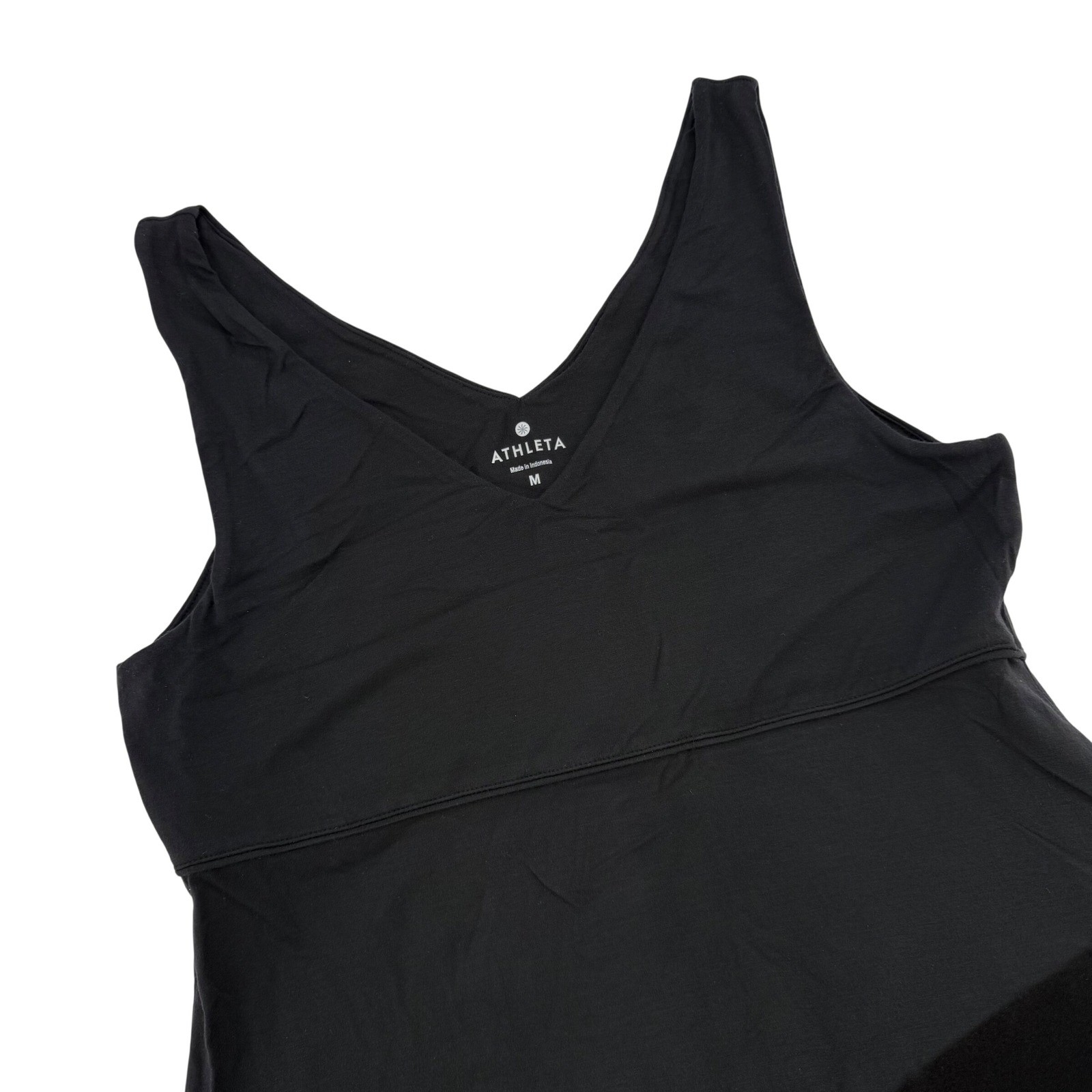 Athleta Sleeveless V-Neck Dress Women's Size Medium Gym Yoga Athleisure