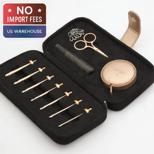 KnitPro Oasis Starter Crochet Hook Set Interchangeable Rose Gold 7 Sizes NEW