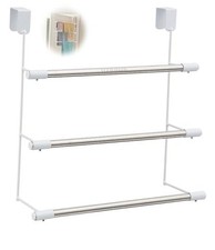 Over The Door Towel Rack, 3 Tier Stainless Steel Bathroom Towel Holder, Heavy