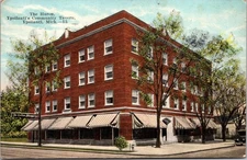 The Huron Tavern Ypsilanti Michigan Community Hotel RPPC 1925 Postmark _________