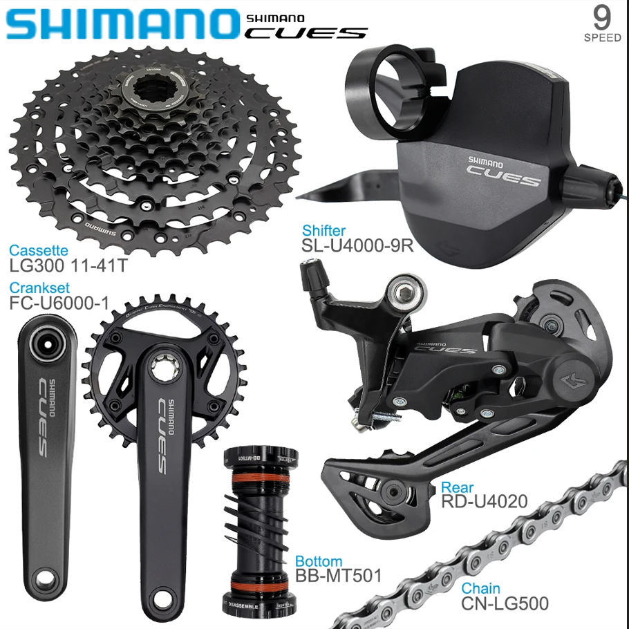 SHIMANO CUE U4000 42T 170MM 46T 1X9-SPEED MTB GROUPSET | eBay