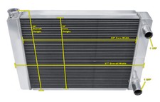 Western Champion 3 Row Dual Pass Universal Crossflow 22 Core Radiator Un22-dp