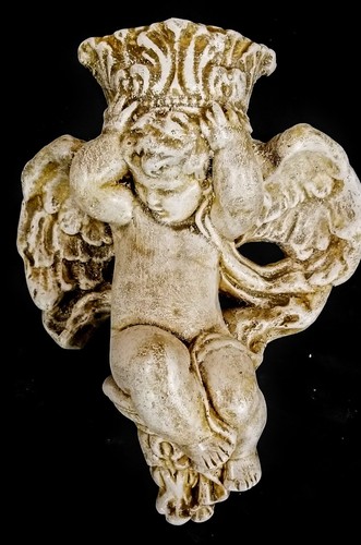 Vintage Cherub Angel Wall Décor Candle Holder - 第 1/4 張圖片