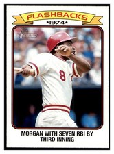 2023 Topps Heritage Joe Morgan Baseball Flashbacks Cincinnati Reds