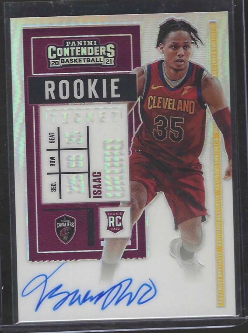 ISAAC OKORO 2020-21 PANINI CONTENDERS PREMIUM PRIZM ROOKIE TICKET AUTO RC #145