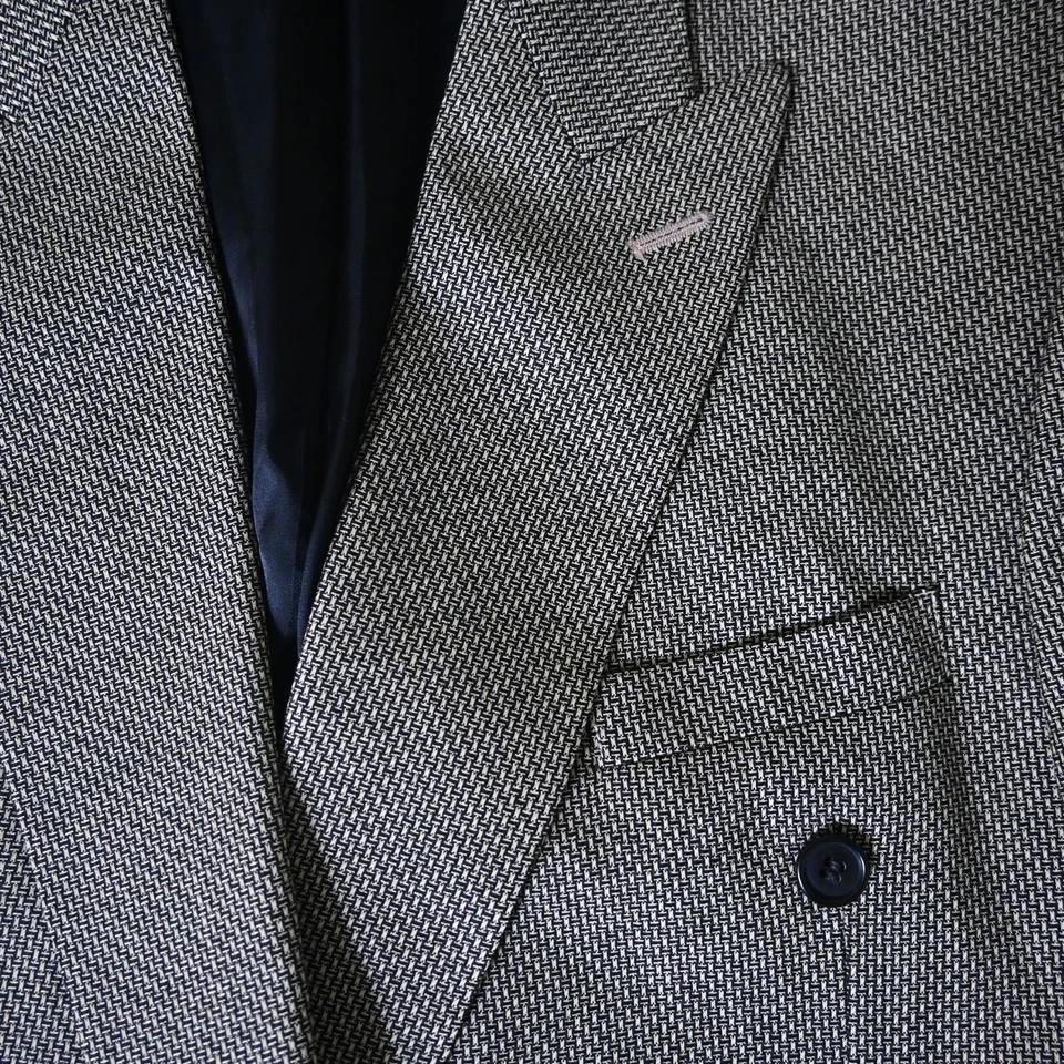 Blazer Traje Chaqueta Abrigo Deportivo Chereskin 46L Dorado Tejido de Cesta Lana Para Hombre Foto 2 de 4