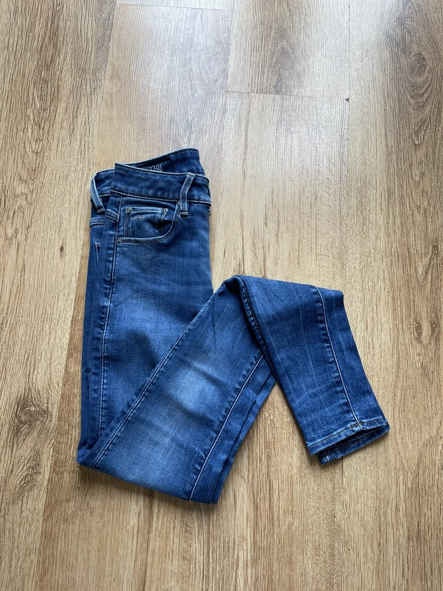 Womens G Star Raw Denim Jeans Size 26 Waist 32 Leg High Skinny