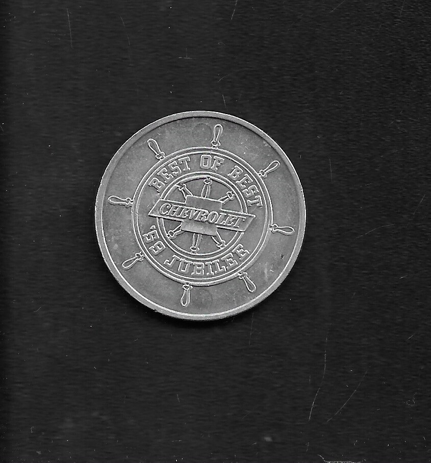 1959 Greenbriar, White Sulfur Springs, WV - Best of Best Chevrolet Jubilee Token