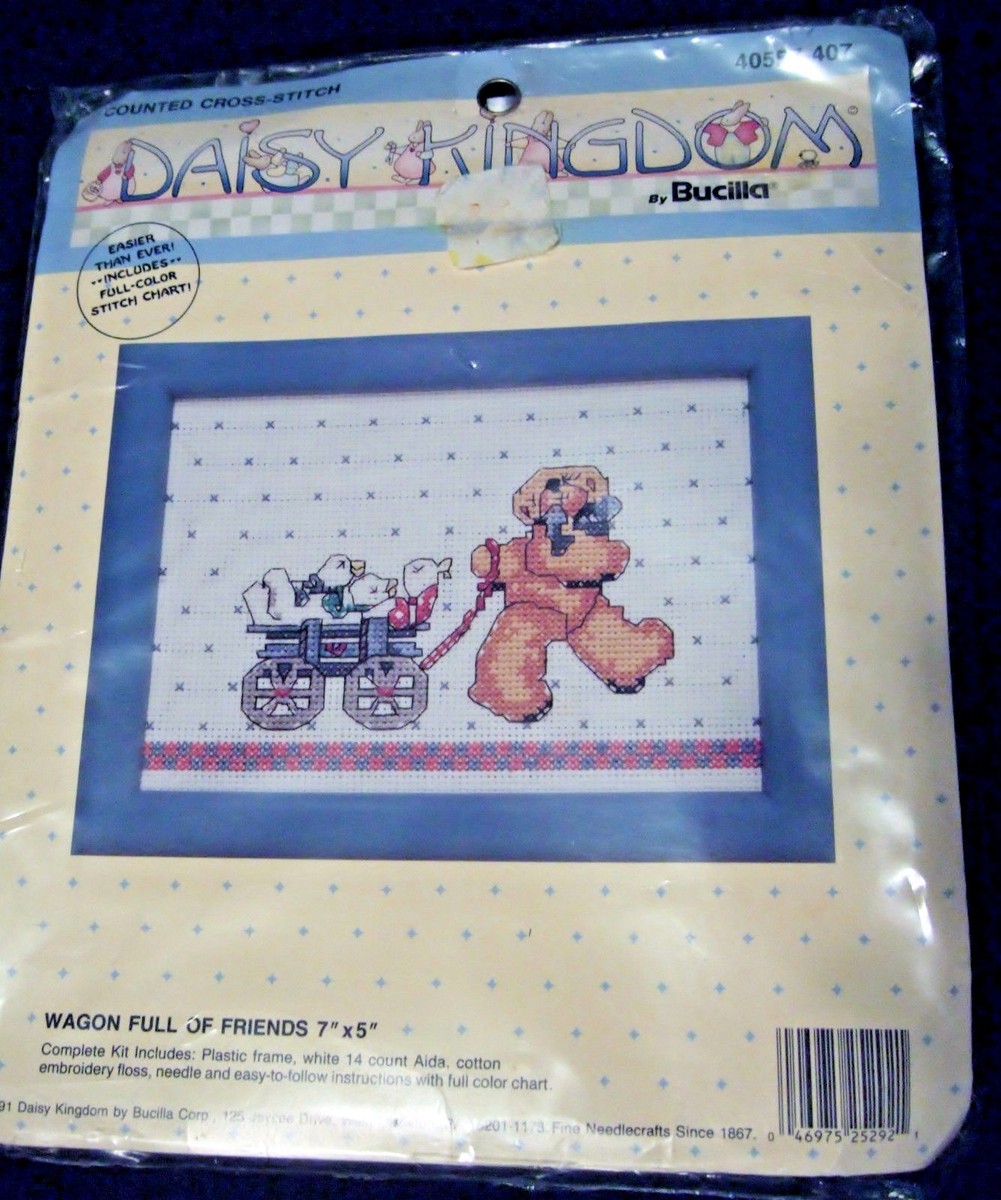 Daisy Kingdom Teddy Bear & Ducks Wagon Full Of Friends 5 X 7