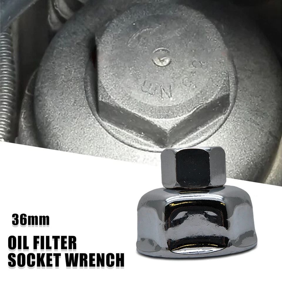 36mm Oil Filter Socket Wrench Tool Cap Diameter Car Auto Universal 1/2''Drive - Image 2 of 4