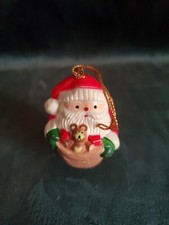 Vintage Whimsical Santa Claus  Toy Bag, Christmas Tree Ornament 2.5" Tall