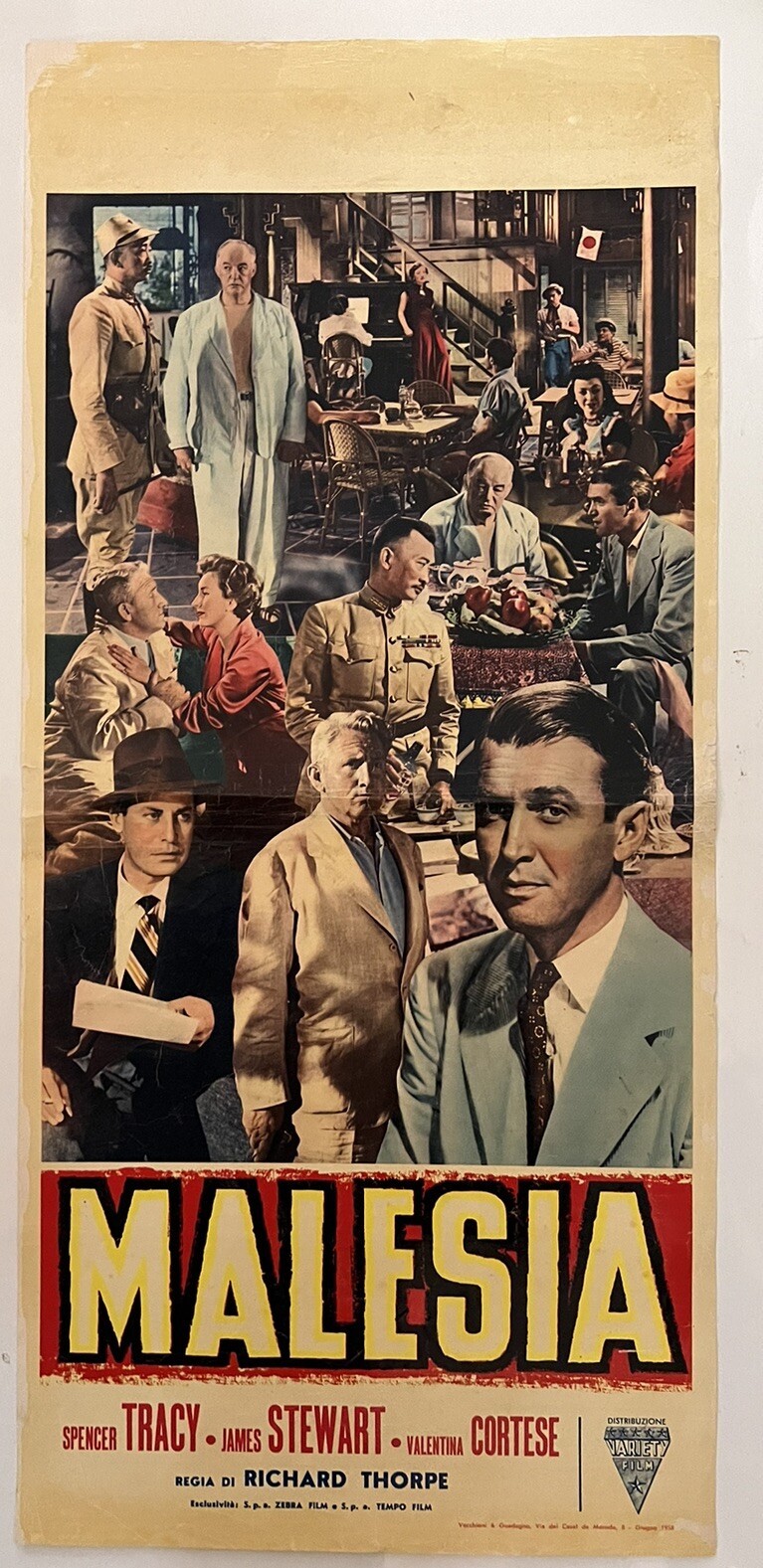 Locandina originale film Malesia (1950) - Regia di Richard Thorpe