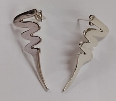 Schöne Mexico TV-52 .925 Sterlingsilber Ohrringe 1 3/4''