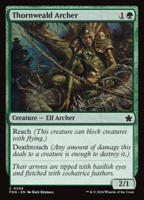 Magic MTG Tradingcard Foundations 2024 Thornweald Archer 559/730