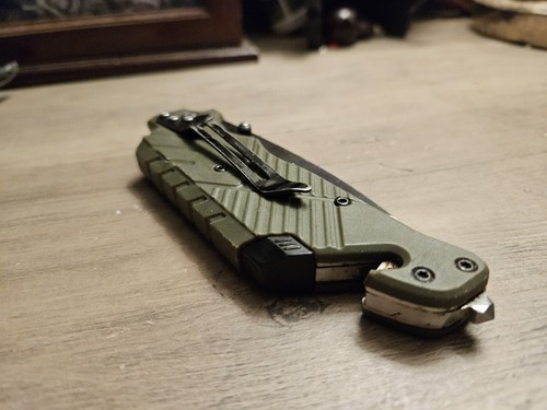 NICE LARGE TACTICAL STYLE FOLDING KNIFE - LINERLOCK - W/SURVIVAL TOOLS - Picture 18 of 24