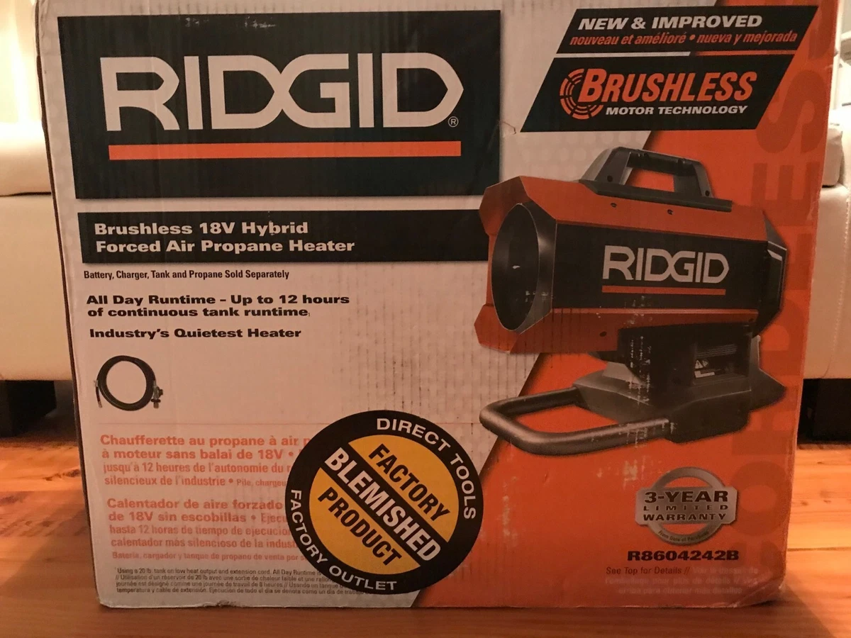 RIDGID Hybrid Forced Air Propane Portable Heater 18V 60K BTU | eBay