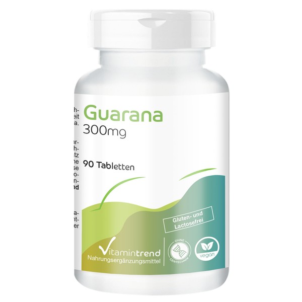 Guarana Extrakt 300 Mg -90 Tabletten 4-Fach Konzentriert, Vegan | Vitamintrend-image