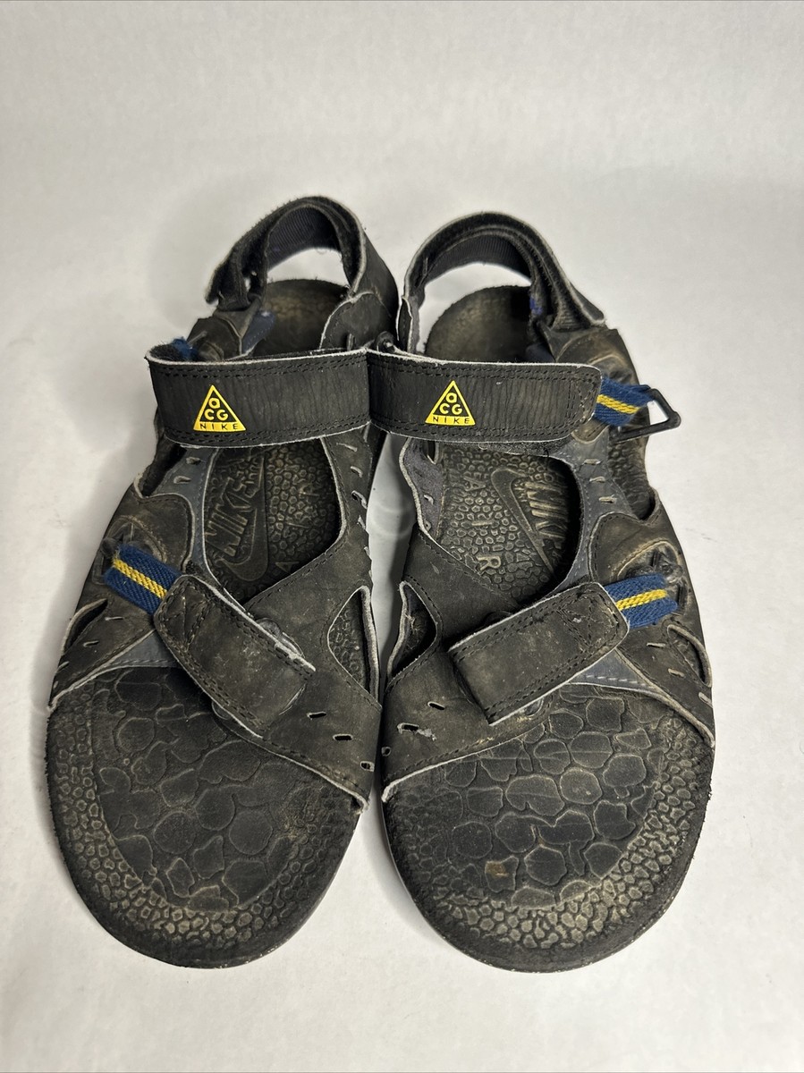 Nike ACG Air Deschutz Black Blue Yellow Sandals Men Size 9