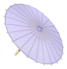 3 Lavender Paper Parasols-32" Diameter-Bamboo Boning-Wedding Favor-Umbrellas Lot