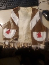 Vintage 1950s VEST Kids CHILDREN'S Western Rodeo HORSE Cowboy INDIAN -