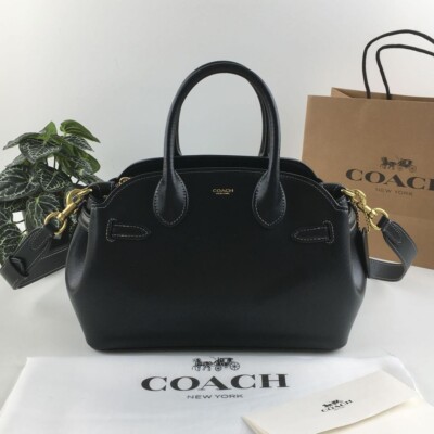 COACH CU066 Empire Carryall Bag 26 Black Outlet New Leather COACH CU066 Empire Carryall Bag 26 Black Outlet New Leather