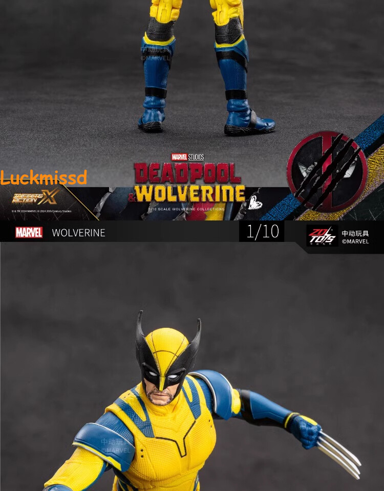 1:10 ZD Toy Deadpool & Wolverine Action Figure Toy Model
