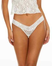 NWOT Hanky Panky Daily Lace Low Rise Thong, Marshmallow, One Size