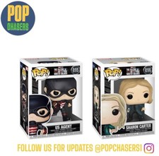 Funko POP! Marvel: The Falcon - Set Agente degli Stati Uniti e Sharon Carter #815-816