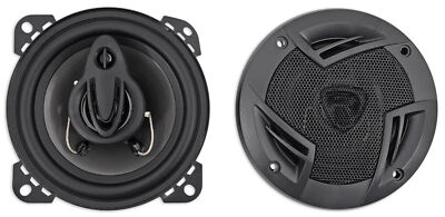 Pair Rockville RV4.3A 4'' 3-Way Car Speakers 500 Watts / 70w RMS CEA Rated Total