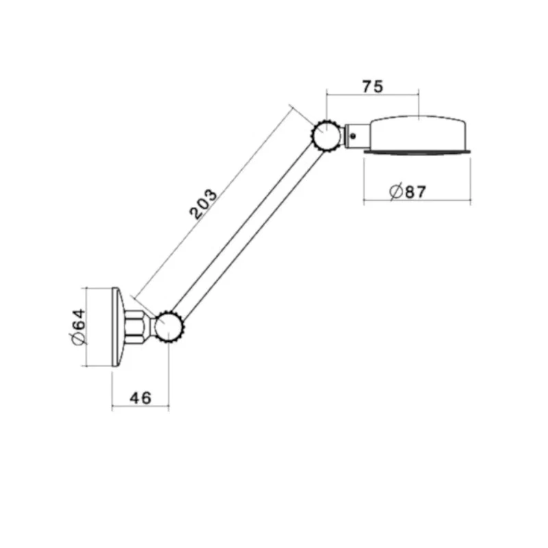 Dorf Stayfast Adjustable Wall Shower WELS 3 Star 3182.043A Chrome