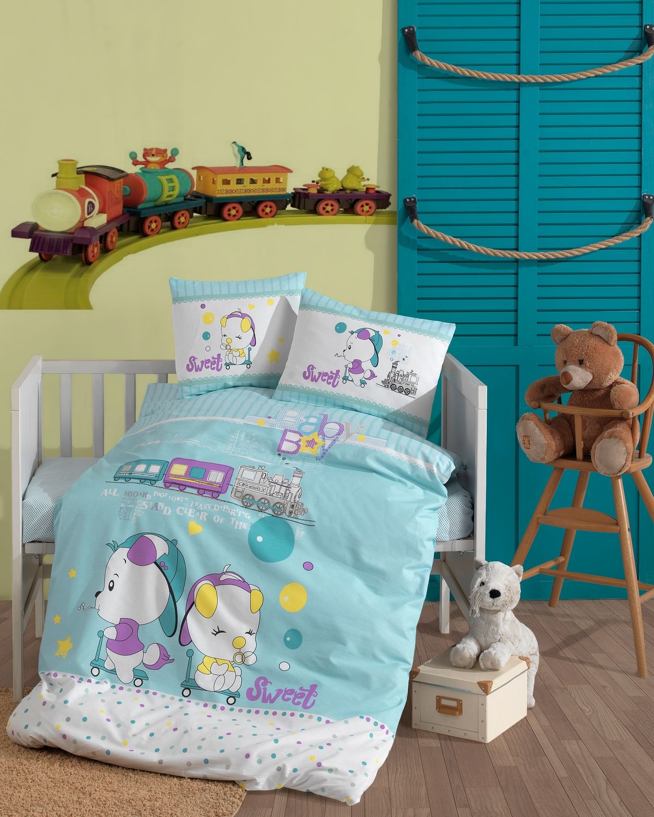 Biancheria da letto reversibile bambino Sweet 100 x 135 cm