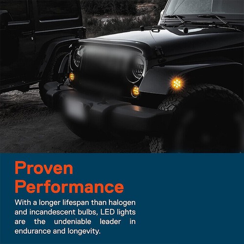 For Jeep Wrangler JK 2007-2018 Combo DOT 7'' LED Headlights Turn Fog Lights Kits - Bild 8 von 20