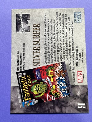 2024 Marvel Masterpieces '92 Platinum Silver Surfer #90 Base Card