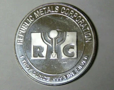 RCM Republic Metals Corporation 1 oz .999 Fine Silver Round (71121)
